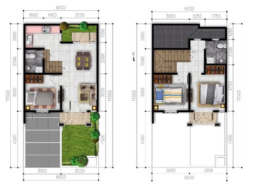 foto denah rumah tipe 84/108 perumahan Grand Victoria 1