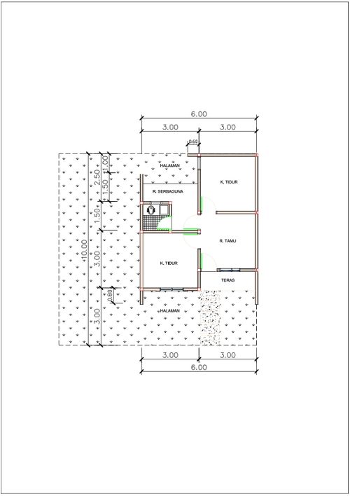 foto denah rumah tipe FB31A-1 perumahan Taman Tukmudal Indah II