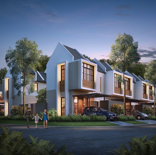 foto tampak rumah tipe IVORY STD HOOK - EB 29 (2022) perumahan GRAND SUNRISE
