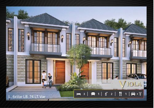 foto tampak rumah tipe Viola perumahan CitraGran Cibubur - Danehill