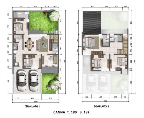 foto denah rumah tipe CANNA - 2022 perumahan EMERALD MANSION CITRALAND