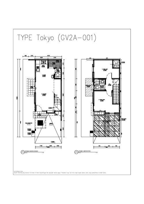 foto denah rumah tipe TOKYO (4 X 12) (HOEK) perumahan Green Village