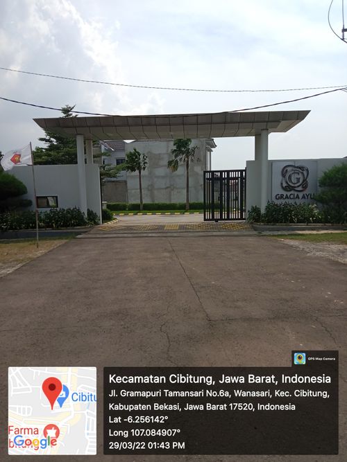 foto gerbang perumahan Gracia Ayu Cibitung