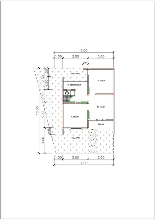 foto denah rumah tipe FB31C-4 perumahan Taman Tukmudal Indah II