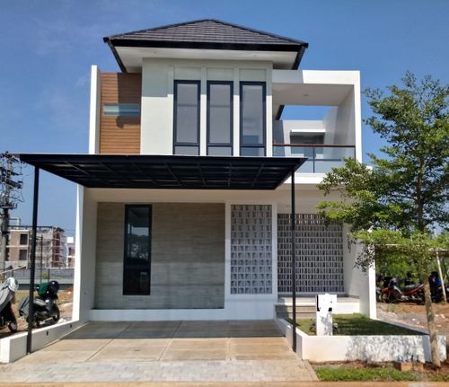 foto tampak rumah tipe HILAGO D/19 perumahan BSB City Hilago