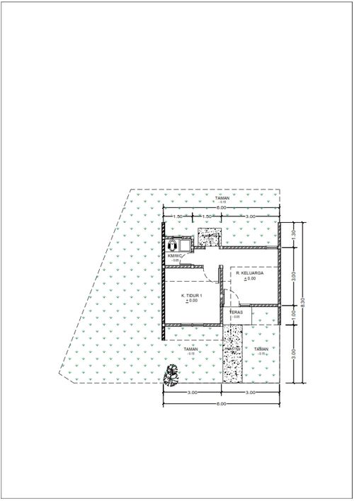 foto denah rumah tipe FB32B-6 perumahan Taman Tukmudal Indah II