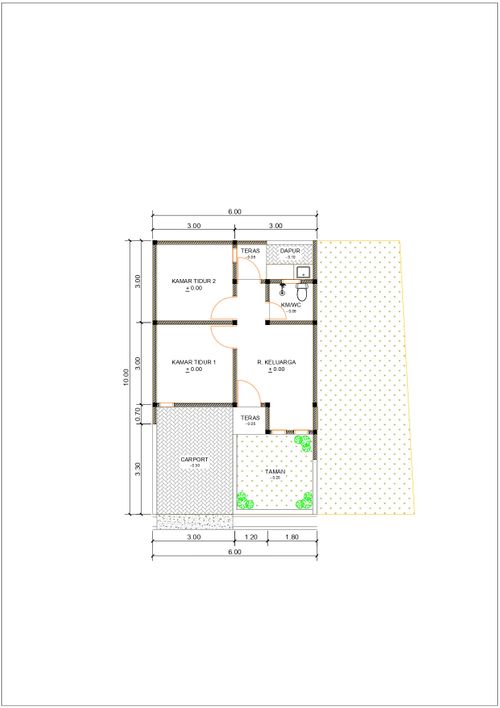 foto denah rumah tipe C07-6 perumahan Kepuren Residence (Kepuren)
