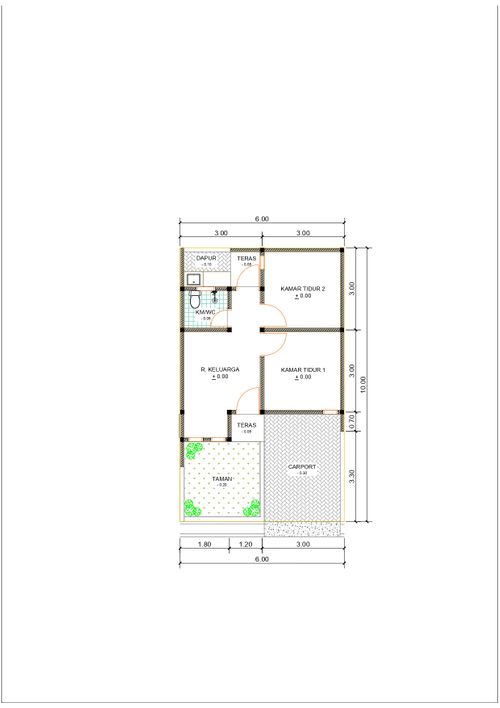 foto denah rumah tipe C07-9 perumahan Kepuren Residence (Kepuren)