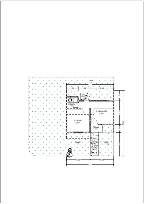 foto denah rumah tipe FB99-4 perumahan Taman Tukmudal Indah II