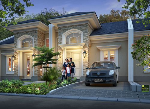 foto tampak rumah tipe 36/60 perumahan Grand Victoria 1