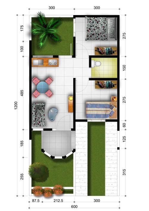 foto denah rumah tipe 38 perumahan De Panorama Garden Tahap 2