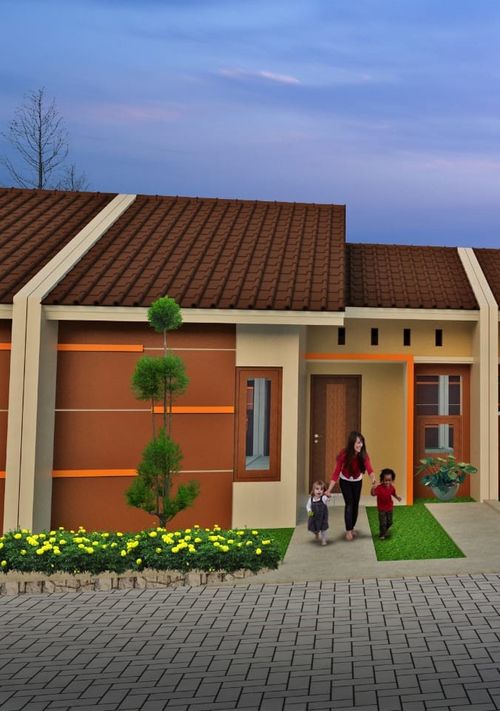 foto tampak rumah tipe 30 perumahan Fine Living @ Gajah Mungkur Residences