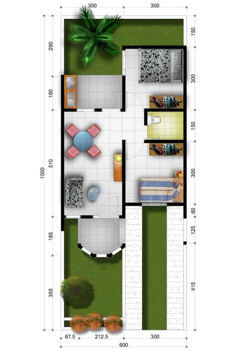 foto denah rumah tipe 45 perumahan De Panorama Garden Tahap 2