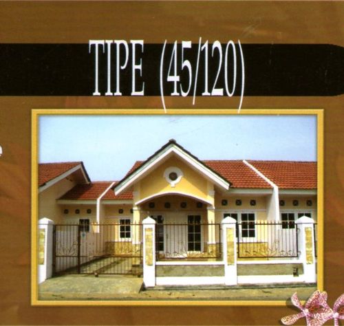 foto tampak rumah tipe 45/120 perumahan Griya Permata Asri