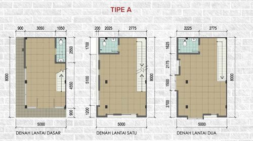 foto denah rumah tipe A (Hoek) perumahan Ruko YC Hub