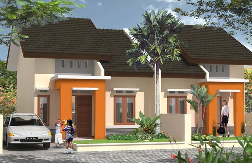 foto tampak rumah tipe 48 perumahan GRIYA MUSTIKA INDAH