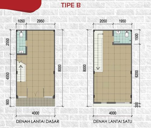 foto denah rumah tipe B (Std-A) perumahan Ruko YC Hub