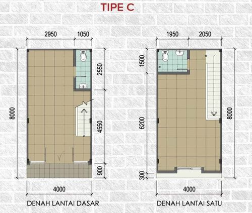 foto denah rumah tipe C (Std-B) perumahan Ruko YC Hub