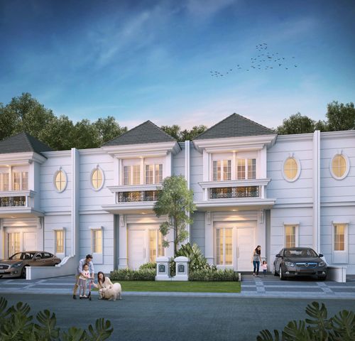 foto tampak rumah tipe Aurora perumahan CITRALAND PALEMBANG - CLUSTER INARI