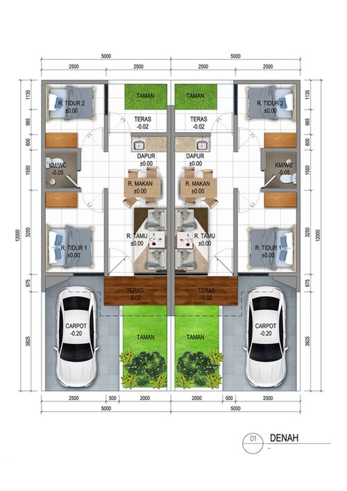 foto denah rumah tipe 36/60.. perumahan Grand Victoria 1
