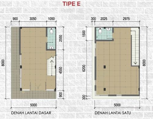 foto denah rumah tipe E (Hoek 2LT) perumahan Ruko YC Hub