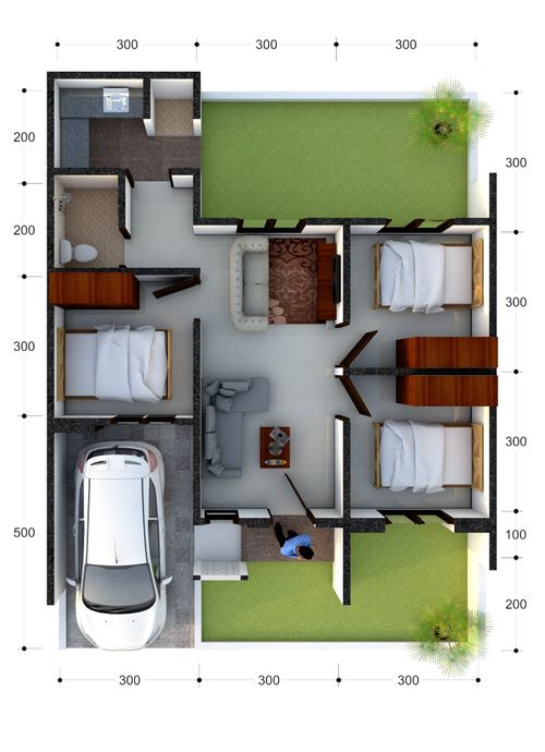 foto denah rumah tipe 60 perumahan KANAYA PARK VIEW