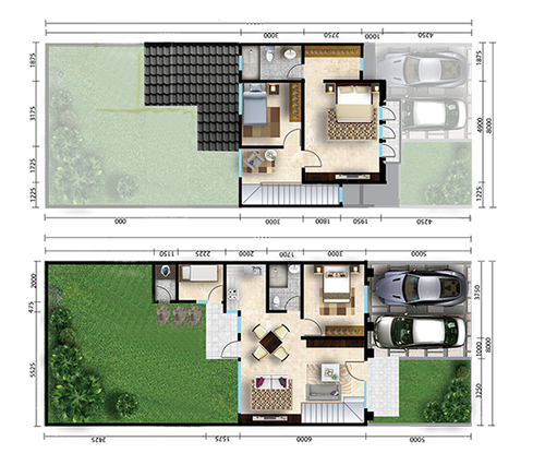foto denah rumah tipe Inari Extention A perumahan CITRALAND PALEMBANG - CLUSTER INARI
