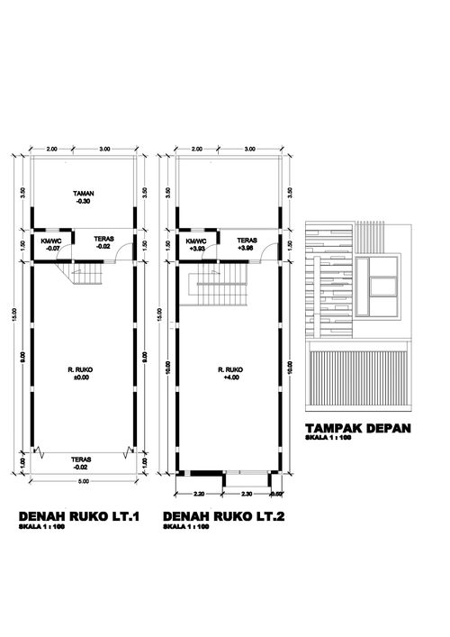 foto denah rumah tipe RUKO A2 perumahan SAFIRA GARDEN