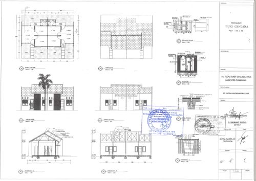 foto denah rumah tipe 30/72 perumahan Puri Cendana