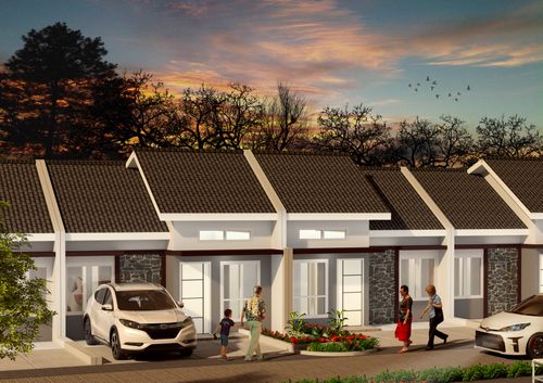 foto tampak rumah tipe 36/66 perumahan Kebun Kembang Asri