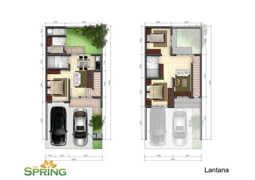 foto denah rumah tipe LANTANA perumahan SERPONG JAYA THE SPRING