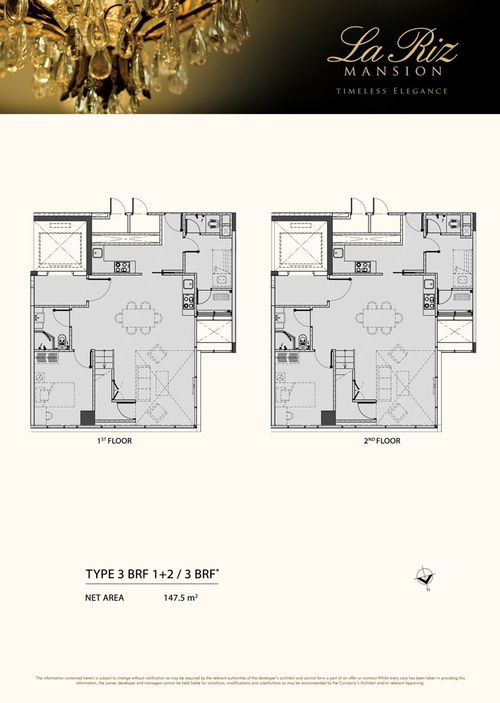foto denah rumah tipe 3 BRF 1+2 / 3 BRF* perumahan LA RIZ