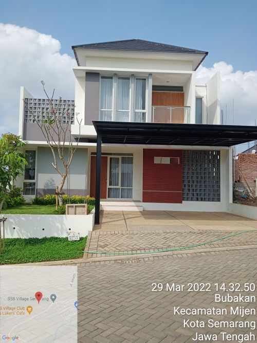 foto tampak rumah tipe Boulevard 78 perumahan BSB VILLAGE CLUSTER LOKKA