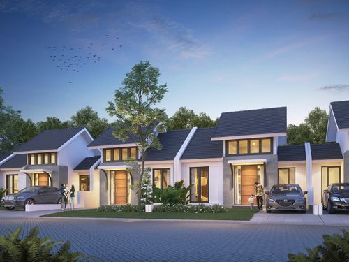 foto tampak rumah tipe MOGAMI A perumahan CITRAHARMONI - CLUSTER RIVERSIDE
