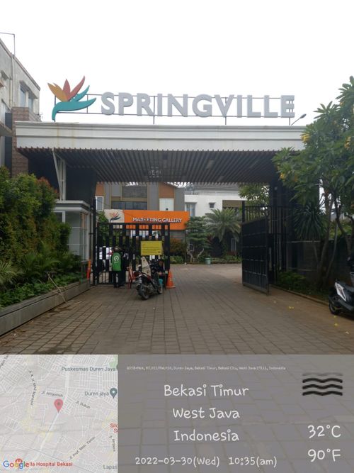 foto gerbang perumahan SPRINGVILLE RESIDENCES