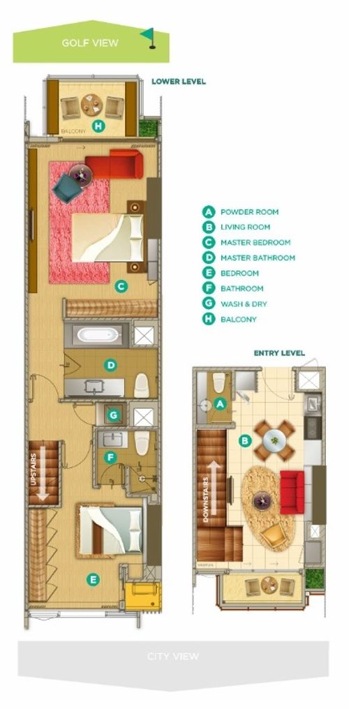 foto denah rumah tipe DELUXE SUITES perumahan SPRINGHILL ROYALE SUITES (SPRINGHILL GOLF PENTHOUSE)