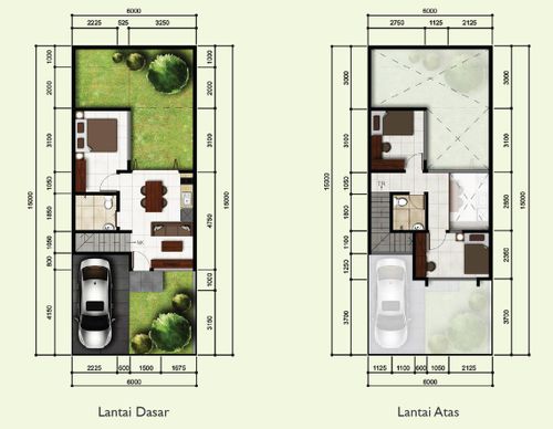 foto denah rumah tipe Marigold 70/72 perumahan Springville Residence