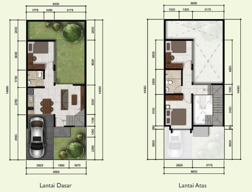 foto denah rumah tipe Sunflower 70/72 perumahan Springville Residence
