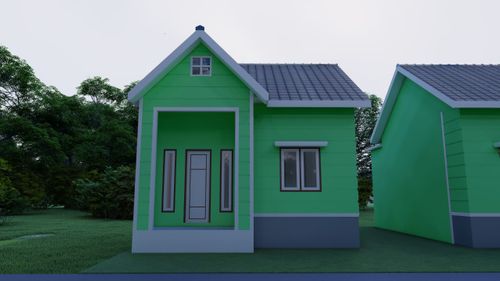 foto tampak rumah tipe 36 perumahan SURYA PUTRI BORNEO