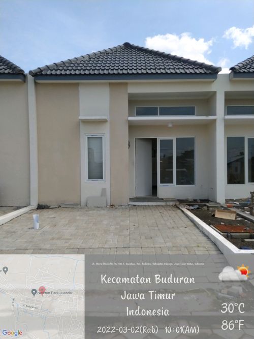 foto tampak rumah tipe 38.3 perumahan Newtown Park