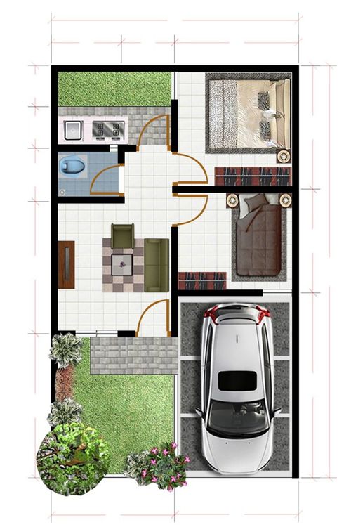 foto denah rumah tipe 30/60 perumahan GRIYA PURWAMEKAR 2