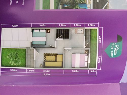 foto denah rumah tipe PINUS HOOK READY STOCK perumahan GRAND PESONA