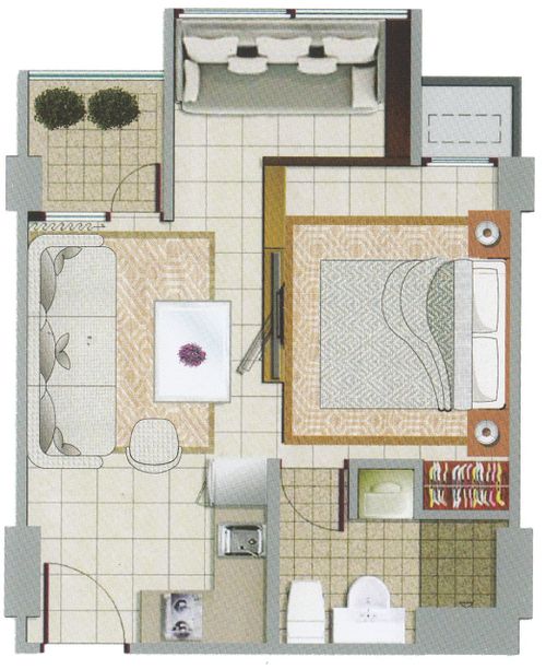 foto denah rumah tipe 1BST perumahan Capitol Park Residence