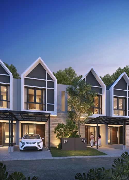 foto tampak rumah tipe ARTHEMIS perumahan NORTH WEST PARK CITRALAND