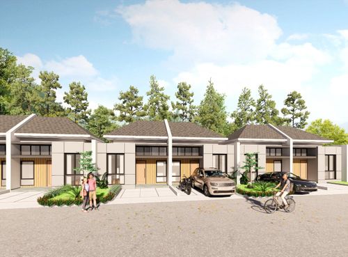 foto tampak rumah tipe PADMA 33/60 (MAR 22) perumahan Cluster Sriwijaya - Darmawangsa Residence Bekasi