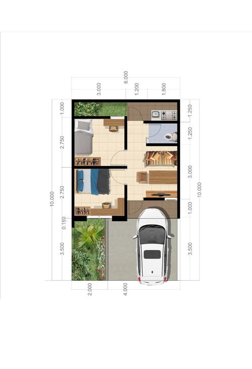 foto denah rumah tipe PADMA 33/60 (MAR 22) perumahan Cluster Sriwijaya - Darmawangsa Residence Bekasi
