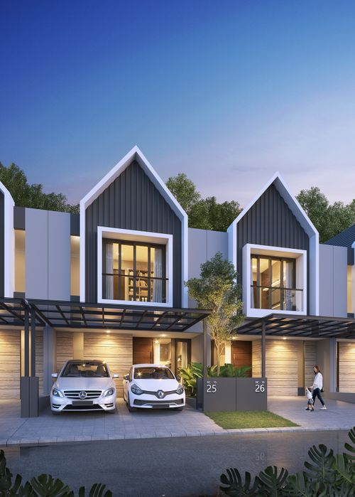 foto tampak rumah tipe ATALANTA perumahan NORTH WEST PARK CITRALAND