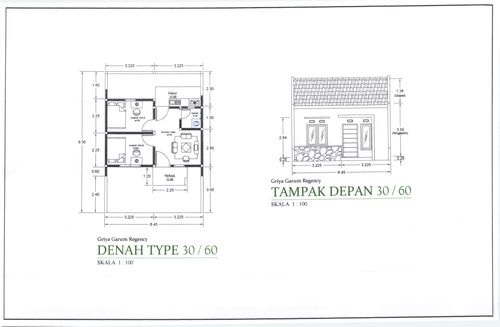 foto denah rumah tipe 30 perumahan GRIYA GARUM REGENCY