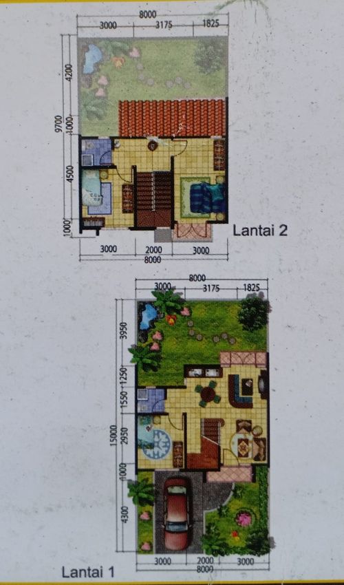 foto denah rumah tipe 80 perumahan Permata Cibubur