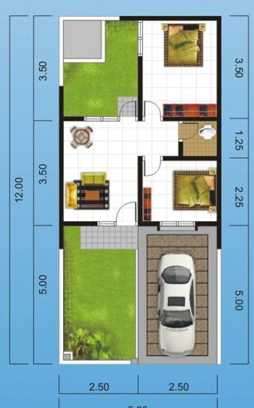 foto denah rumah tipe 29/60B perumahan Griya Permata Asri
